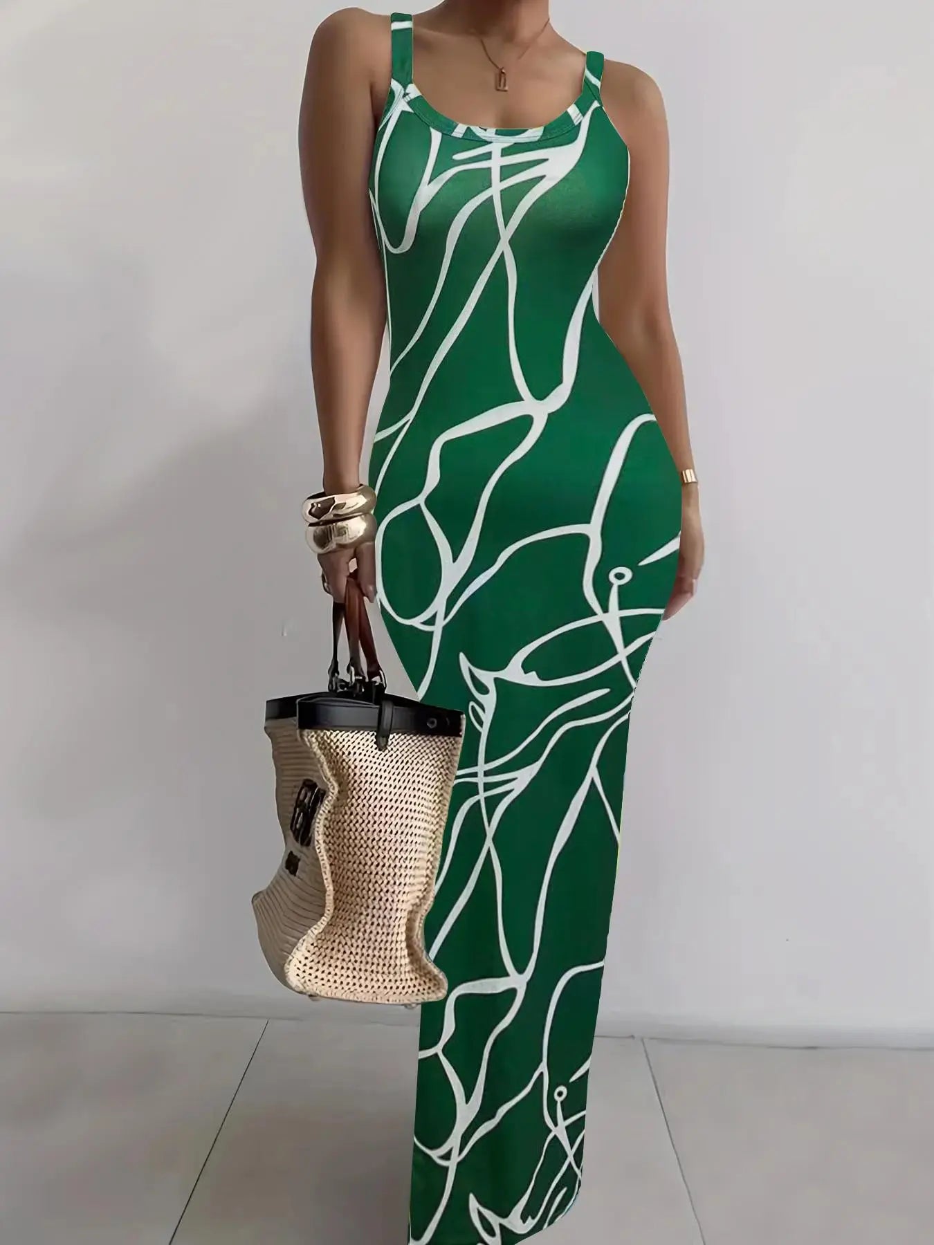 Women's Random Print Bodycon Dress