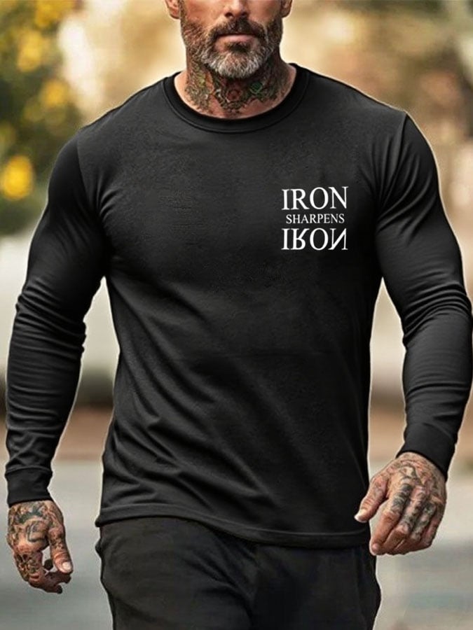 🔥Buy 3 Get 15% Off🔥Men's Iron Sharpen Iron Printed Christian T-shirt