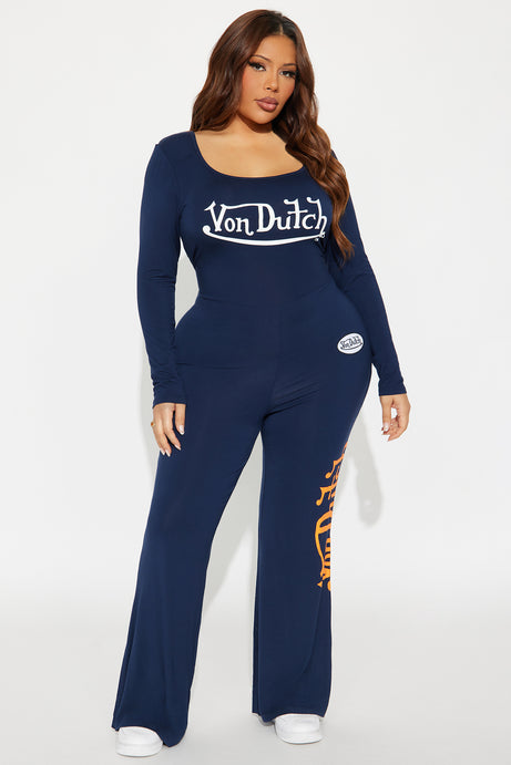Von Dutch Babe Flare Leg Jumpsuit