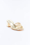 Valerio Hardware Mules - Gold