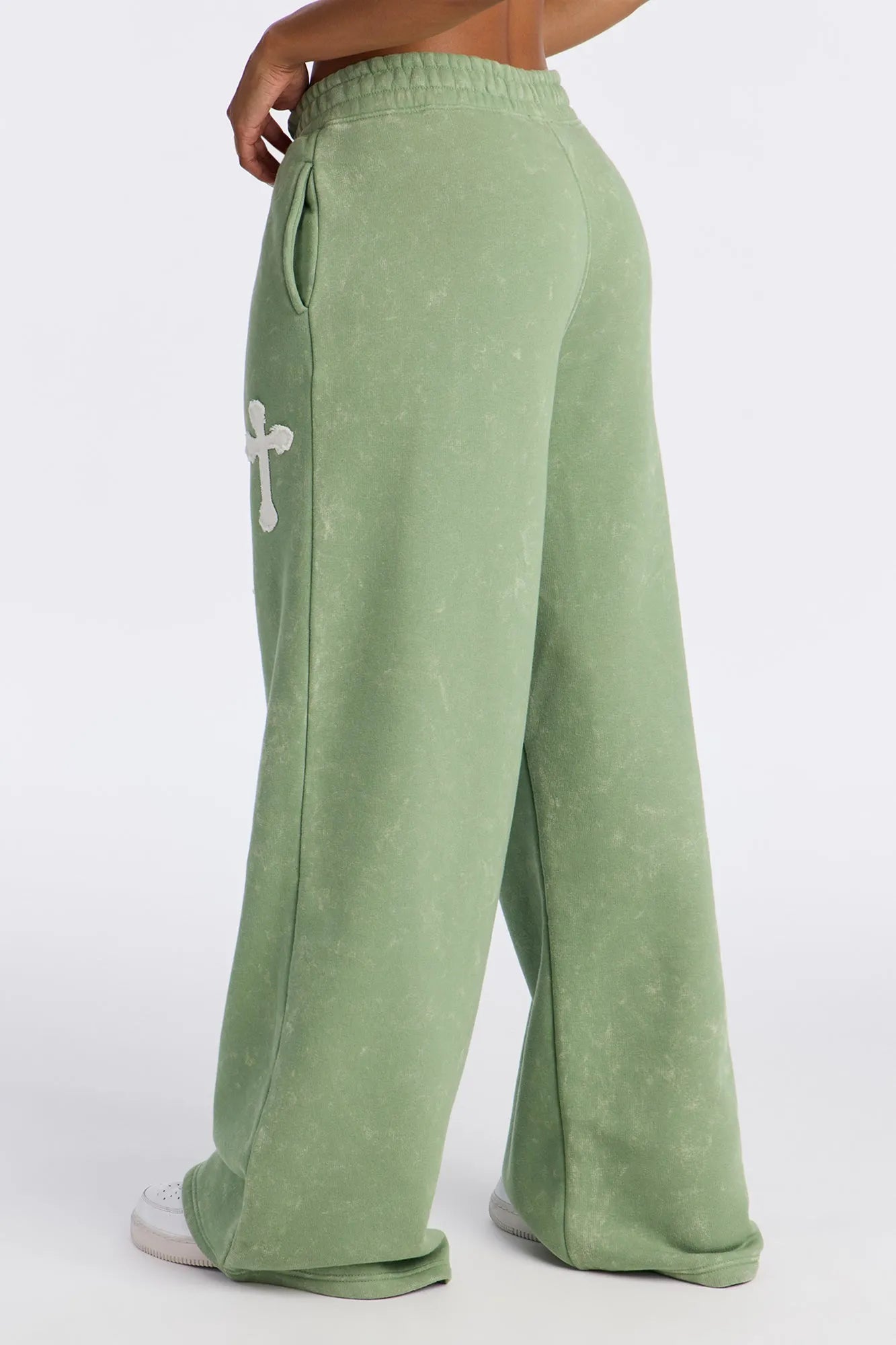 Double The Intentions Washed Fleece Pant - Pink