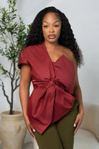 Satin Sculpture Top