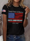 Retro 250th Anniversary 1776-2026 Print T-Shirt