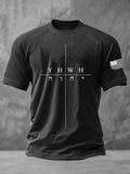 Men's Vintage Faith Print Casual T-Shirt