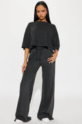 Strollin' Around Pant Set - Charcoal