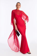 Staying True Satin Maxi Dress - Black