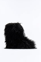 Freeze Faux Fur Booties - Black