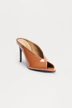 Kingsley Faux Patent Stiletto Heels - Black