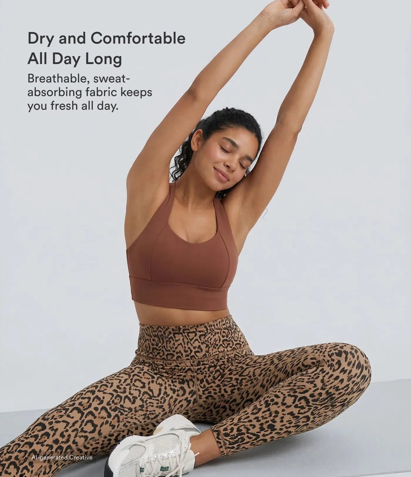 UltraSculptTM Leopard Print High Waisted Tummy Control Yoga Leggings with Pockets