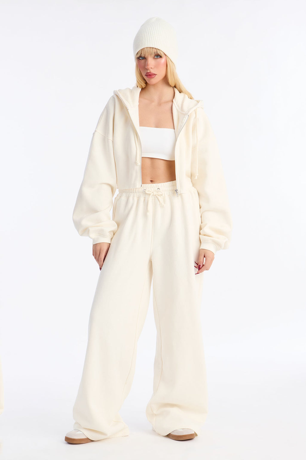 On The Go Fleece Pant Set - Blue