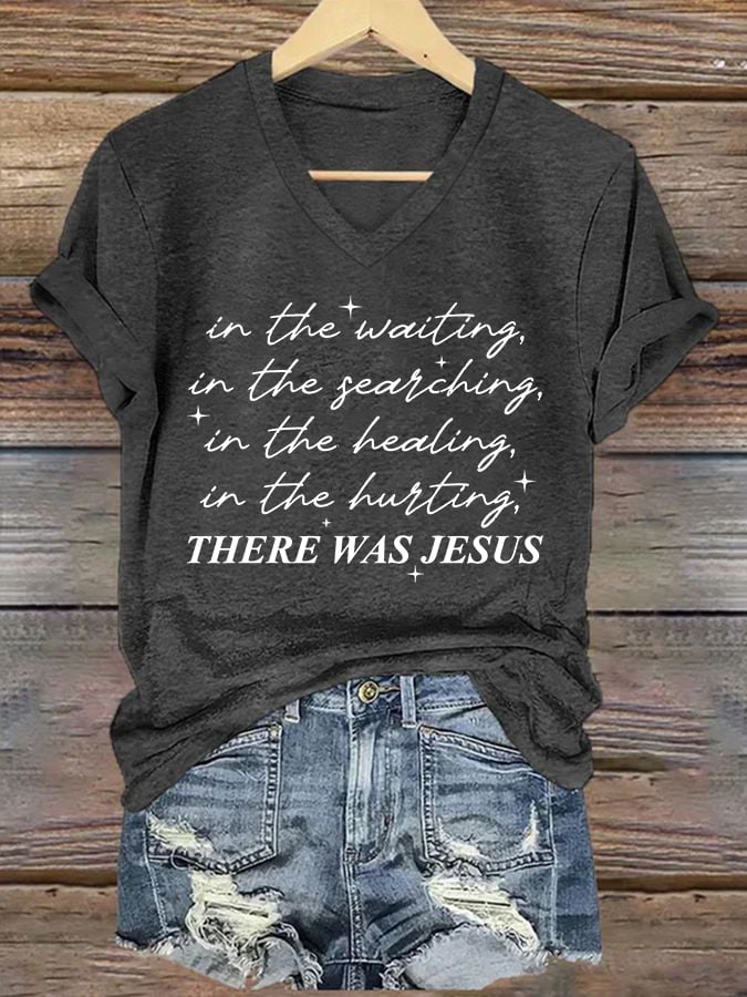 Women'S Casual Faith-Themed Printed Short-Sleeved T-Shirt