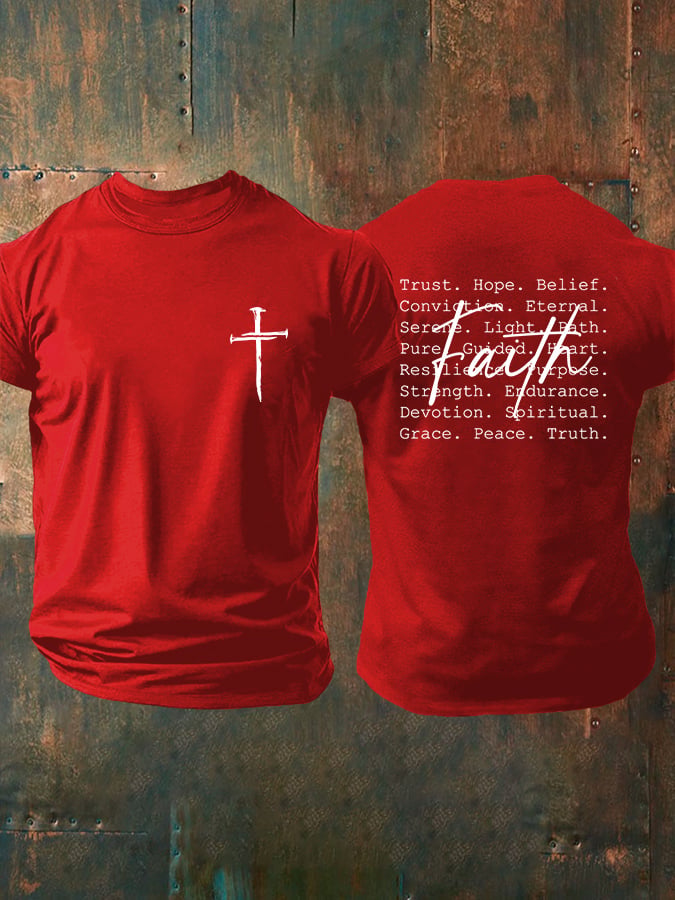 🔥Buy 3 Get 15% Off🔥Men's casual faith T-shirt