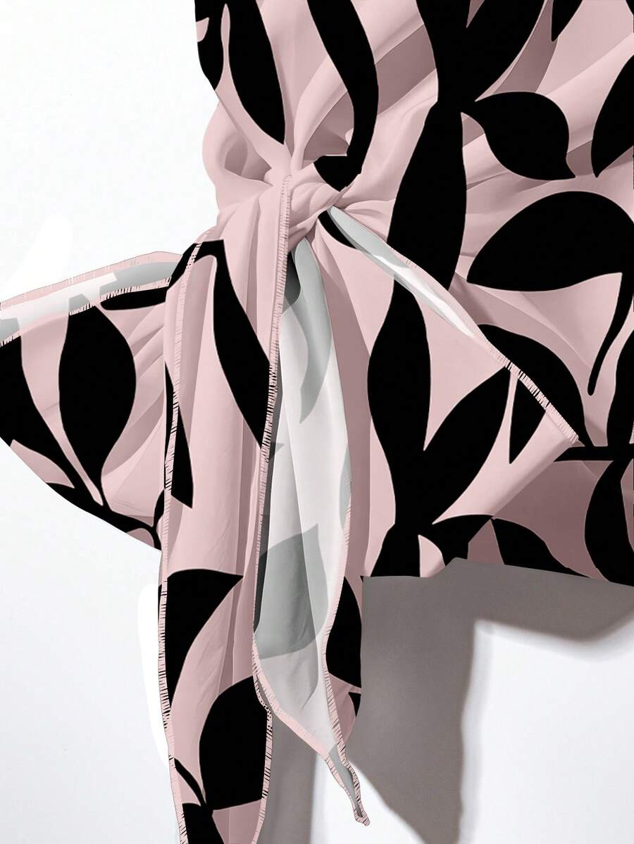 Women's Tie Bow Blouse And Straight Leg Pants 2 Pieces Set Blouse And Pants Set Floral 2 Pieces Set Modest Two Pieces Set Two Pieces Set,Casual