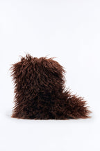 Freeze Faux Fur Booties - Black