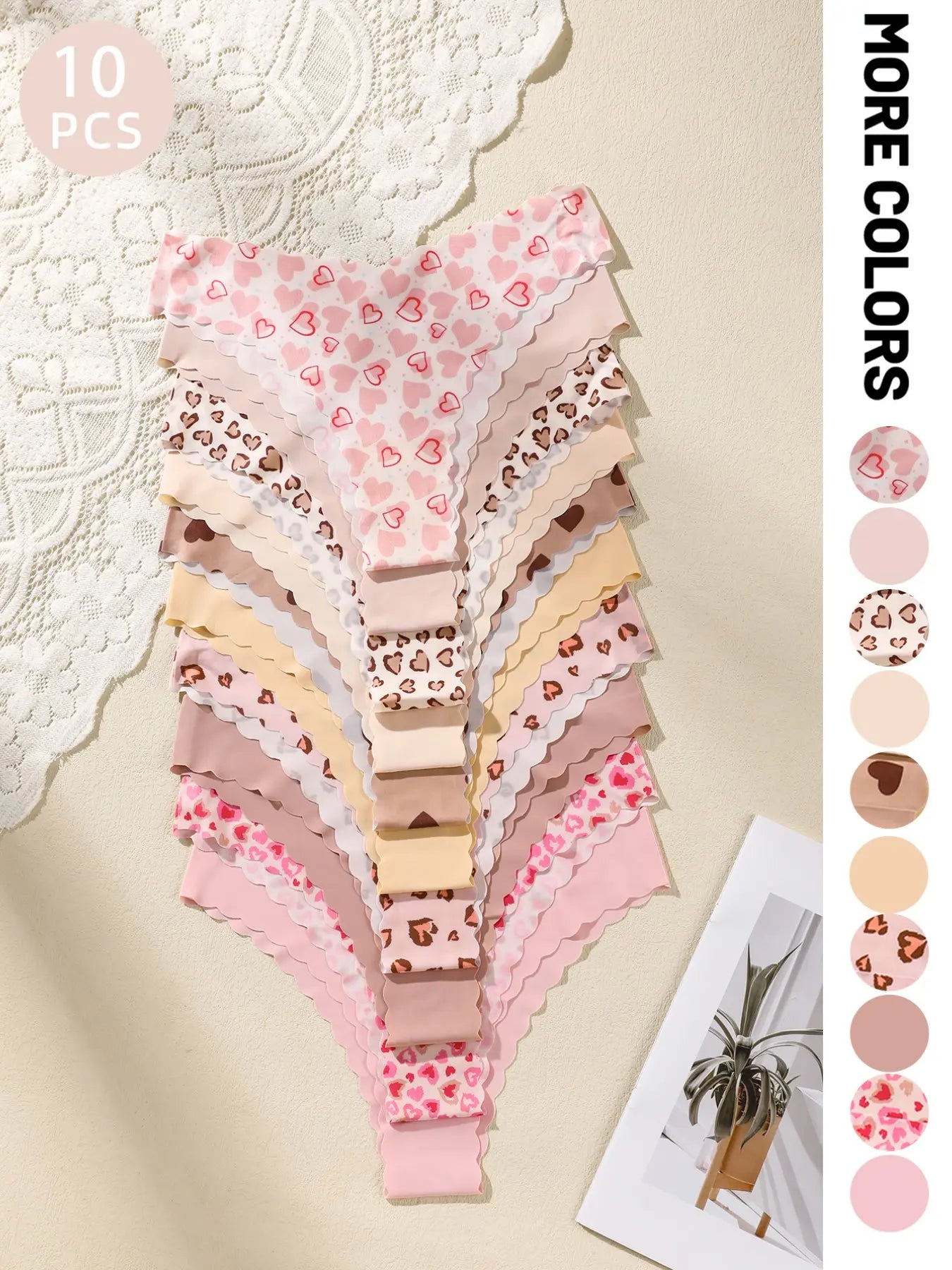 Women's Leopard & Floral Underwear Set - All Season Comfort
