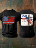 Men's Retro In God We Trust 250th Anniversary 1776-2026 Print T-Shirt