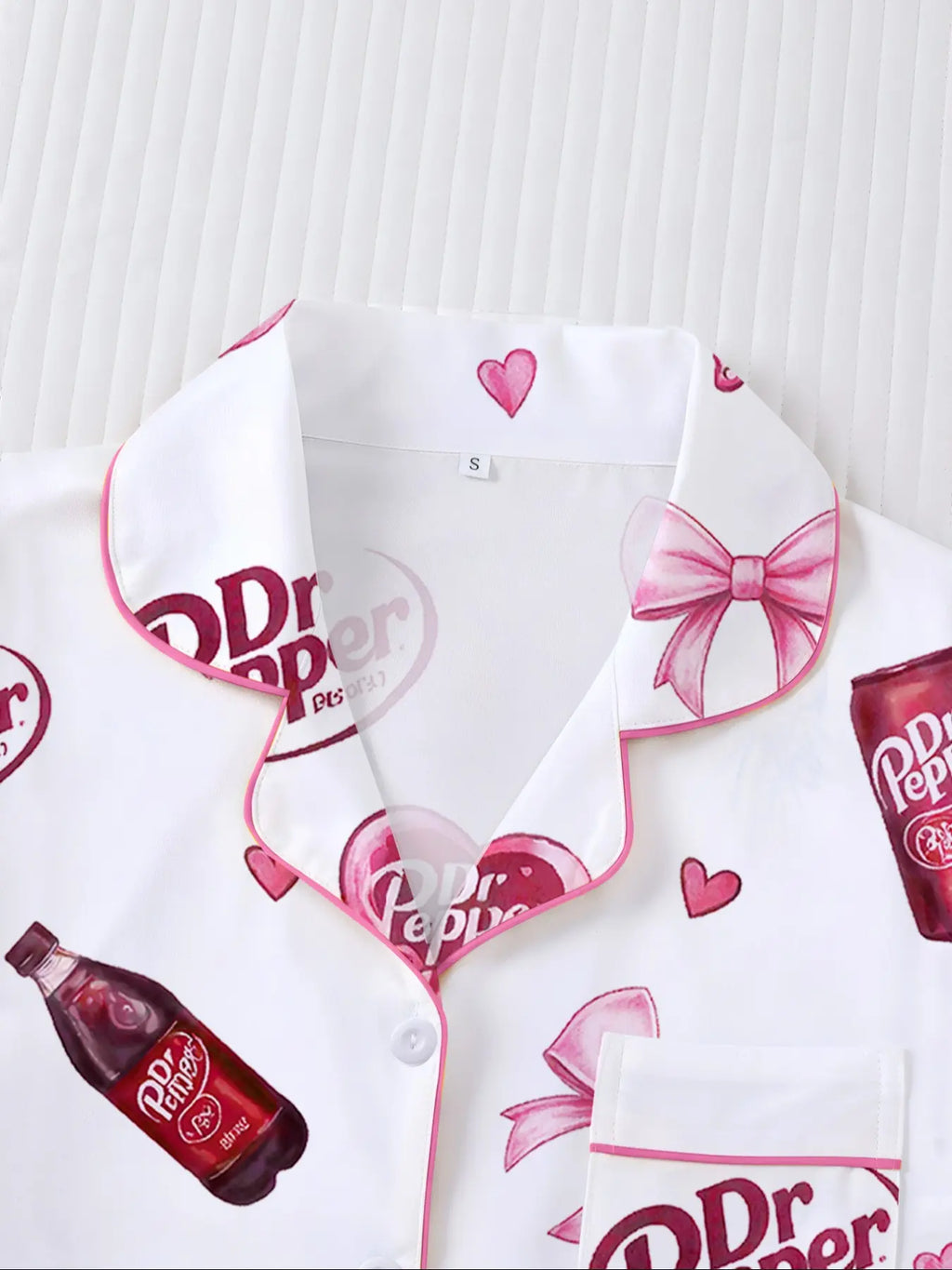 Women's Heart-shaped drink bottle Sleepwear Set