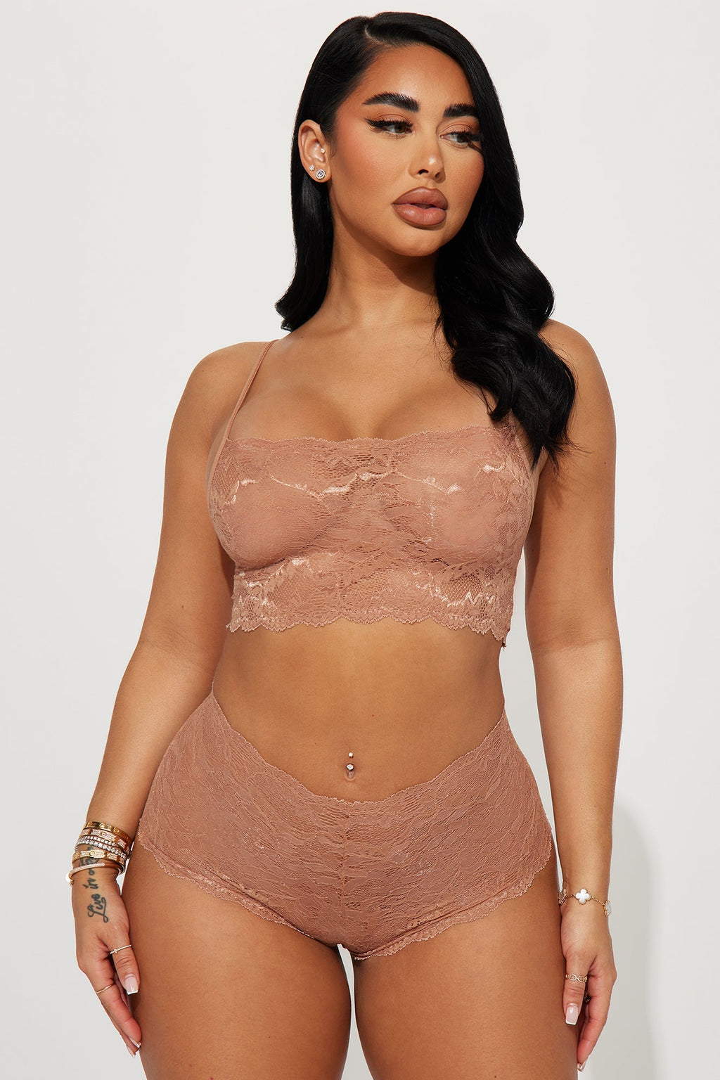 Sultry Moments Lace 2 Piece Set - Black