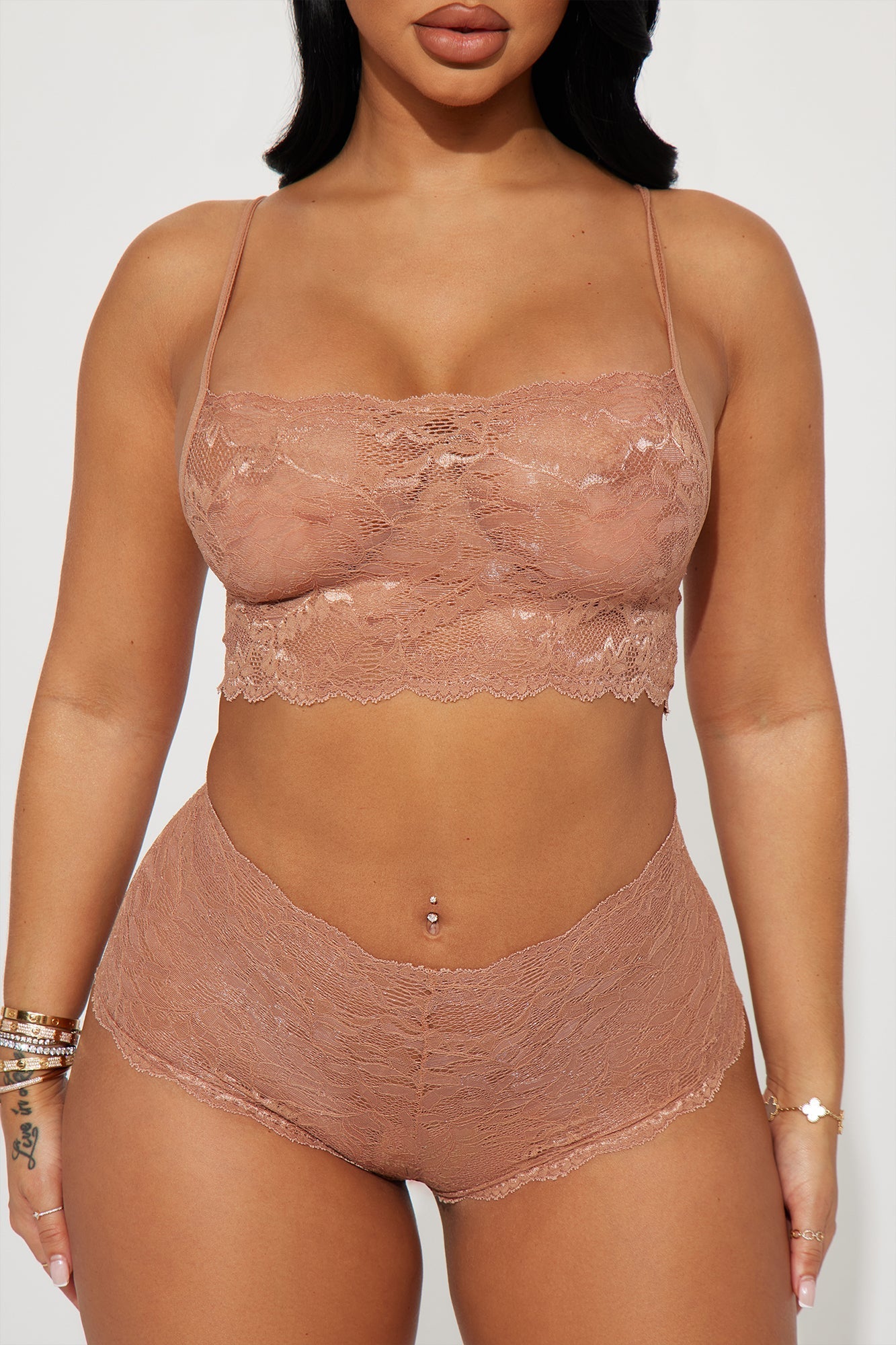 Sultry Moments Lace 2 Piece Set - Black