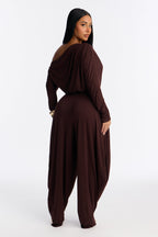 Bria Barrel Wide Leg Jumpsuit - Charcoal