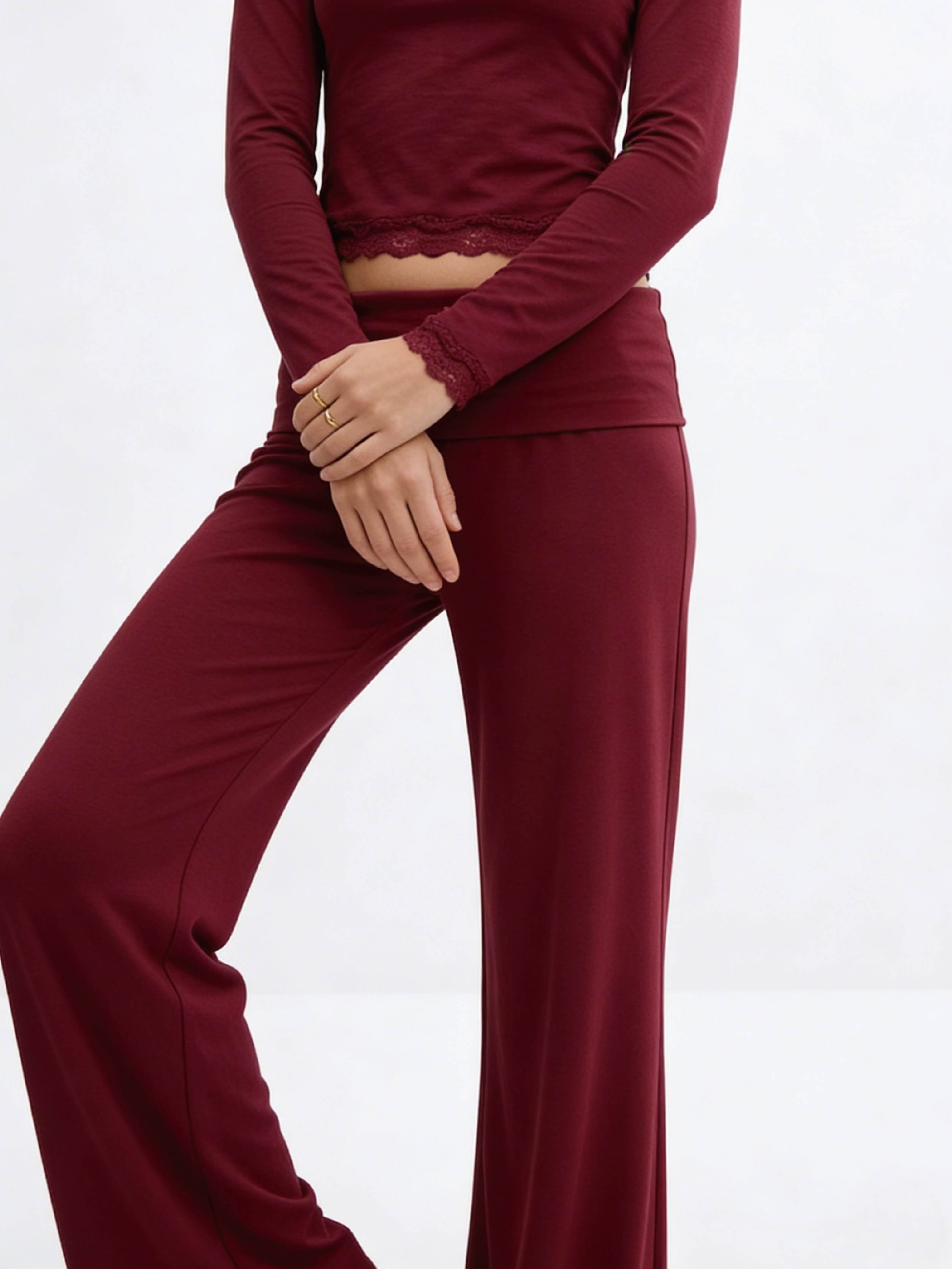 Y coral baggy yoga pants