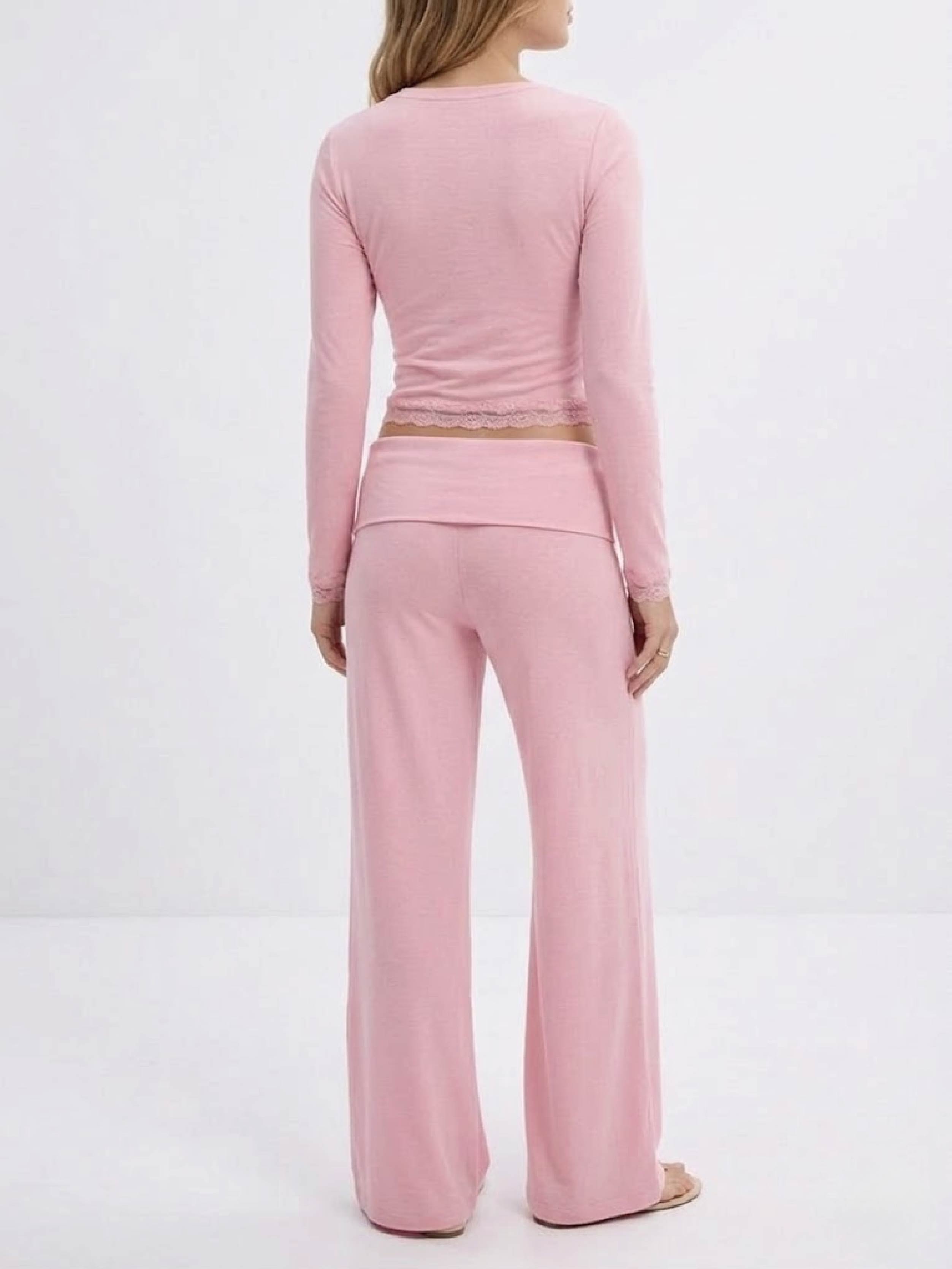 Y coral baggy yoga pants