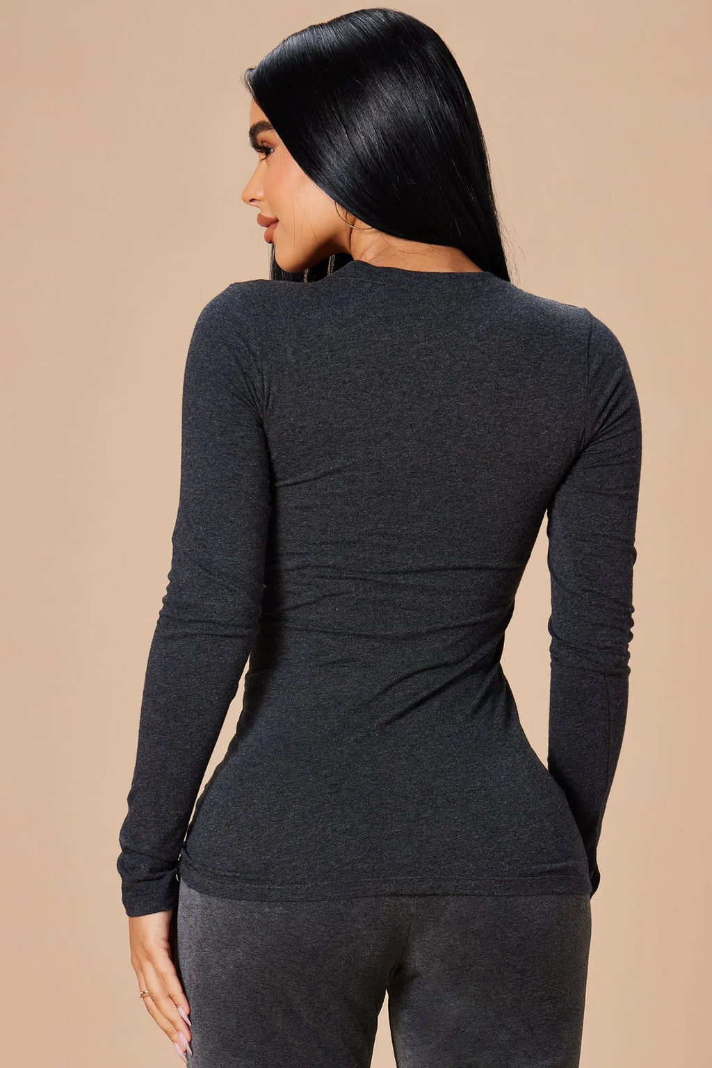 Sabrina Long Sleeve Tee - Camel