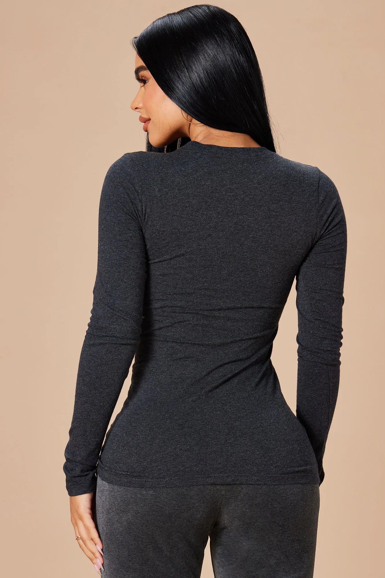 Sabrina Long Sleeve Tee - Camel