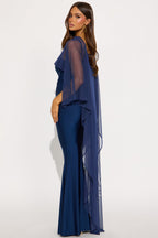 Staying True Satin Maxi Dress - Black