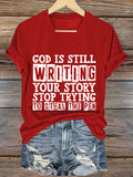 Women'S Casual Faith Short Sleeve T-Shirt