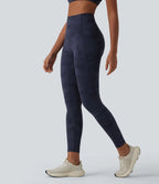 UltraSculptTM Camo Print High Waisted Tummy Control Running Leggings with Pockets