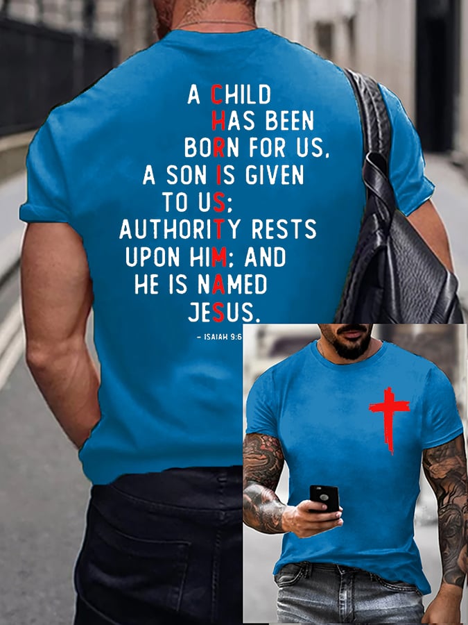 Men's Casual Printed Short-Sleeve T-Shirt