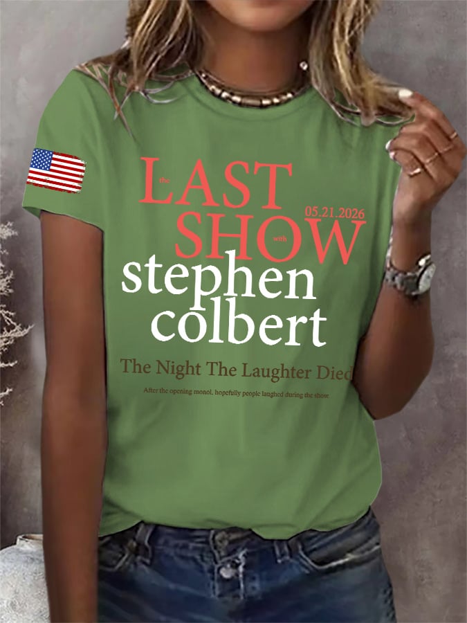 🔥Buy 3 Get 15% Off🔥Retro Last Show 05.21.2026 The Night The Laughter Died After The Opening Monol, Hopefully People Laughed During The Show Print T-Shirt