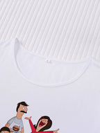 Women's Bob's Burgers Cartoon All-Over Print Pajama Set