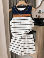 LUNE The New Spring And Summer Fashion And Casual Two Pieces Set Of White Vest And Shorts Is Selling Well