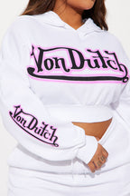 Von Dutch Graffiti Cropped Hoodie