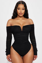 The Finer Things Mesh Bodysuit - Black