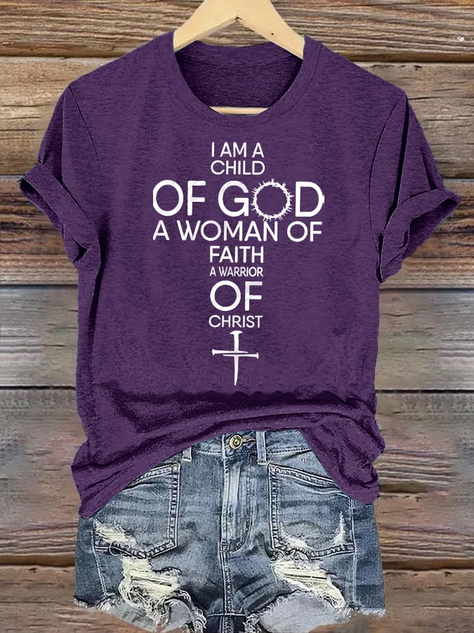 Women's  Child Of God T-Shirt: Woman Of Faith, Christian  T-Shirt