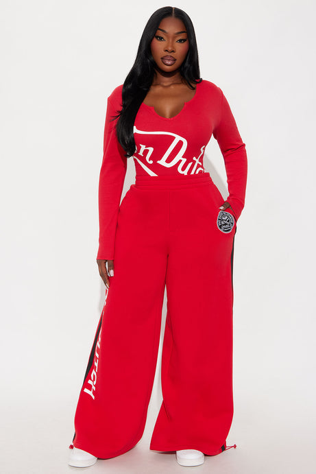 Von Dutch Favorite Fleece Wide Leg Pants