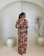 Milan Mesh Dress (Amber Veil Print)