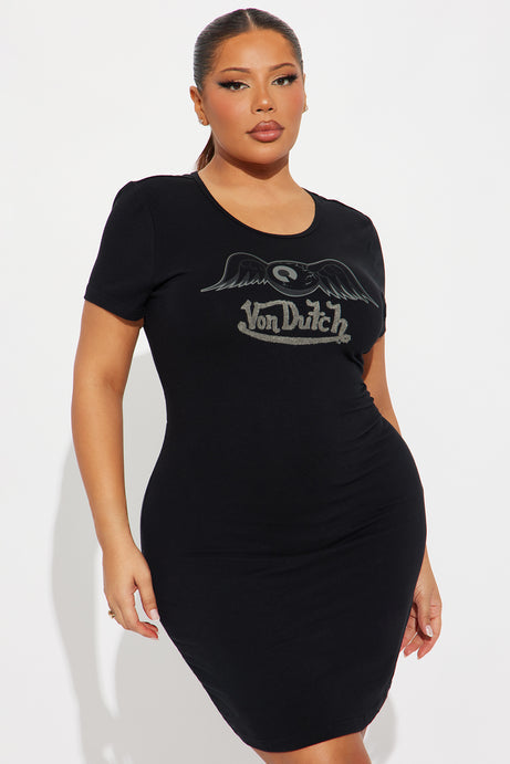 Von Dutch Wings T Shirt Mini Dress