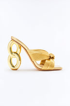 Puerto Rico Knotted Novelty Heels - Gold