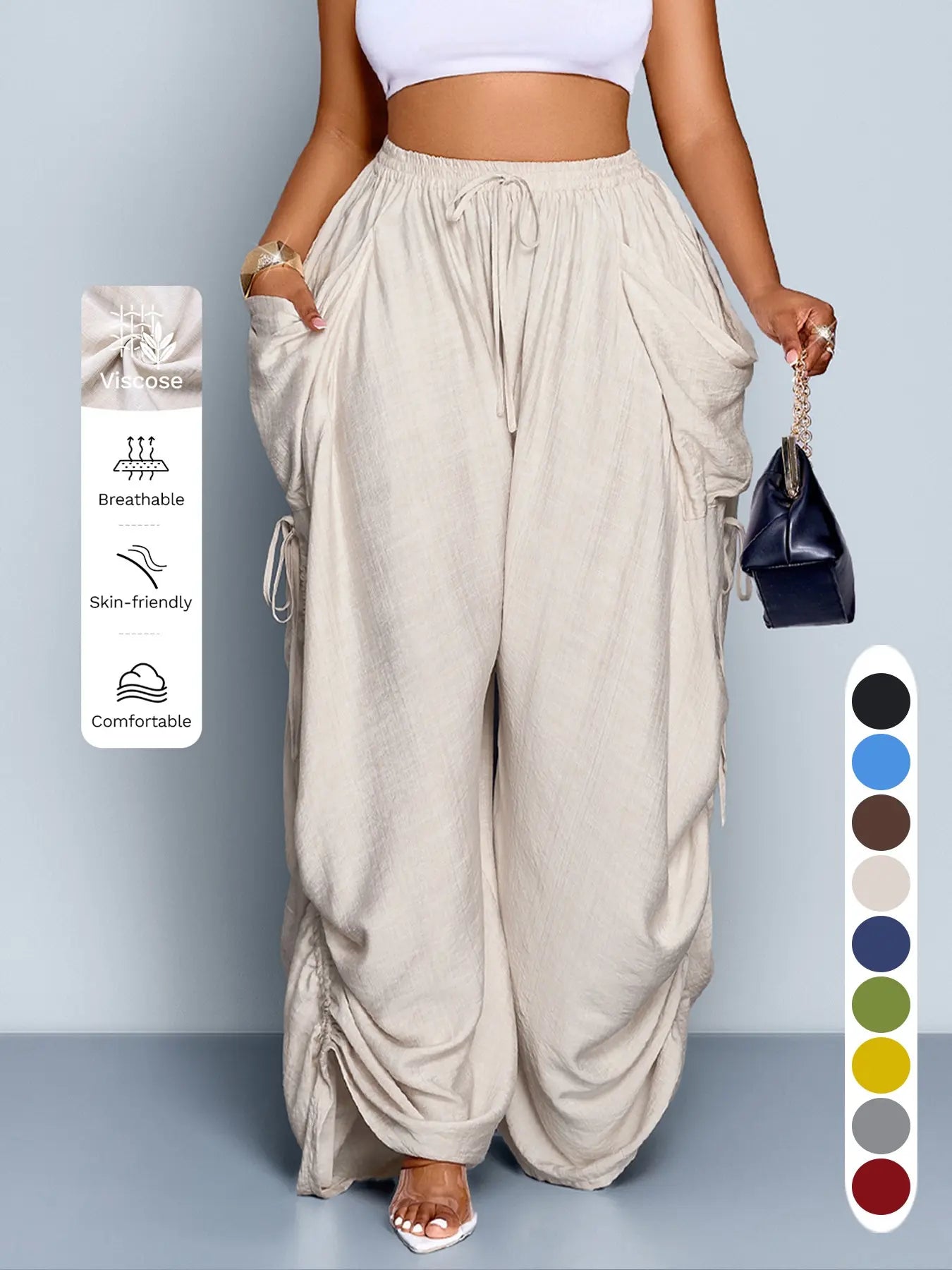 Women's Casual Loose-Fit Wide Leg Pants