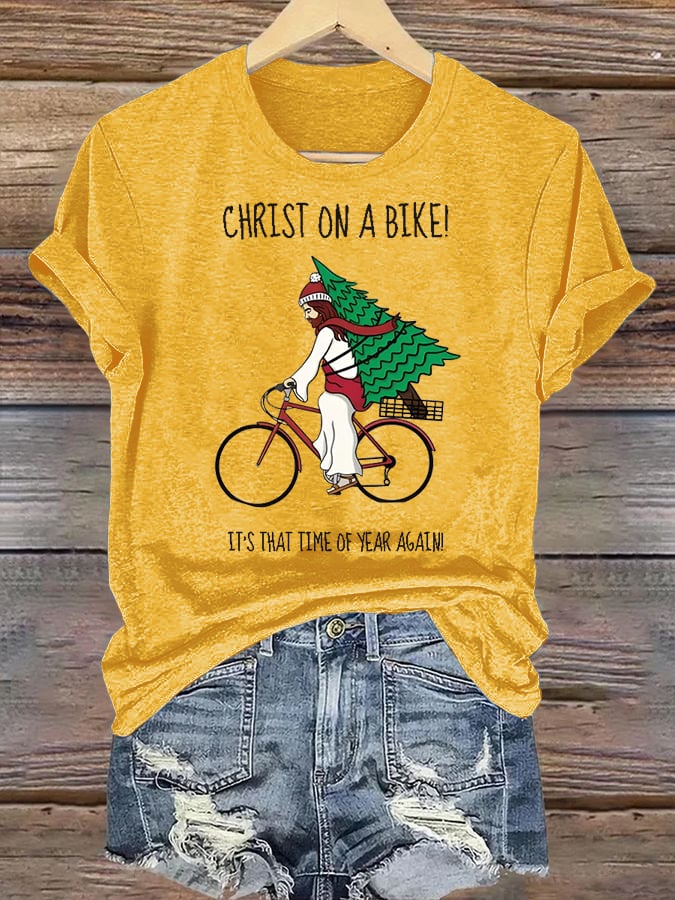 Women's  It's That Time Of Year Again Christian Washed  T-Shirt