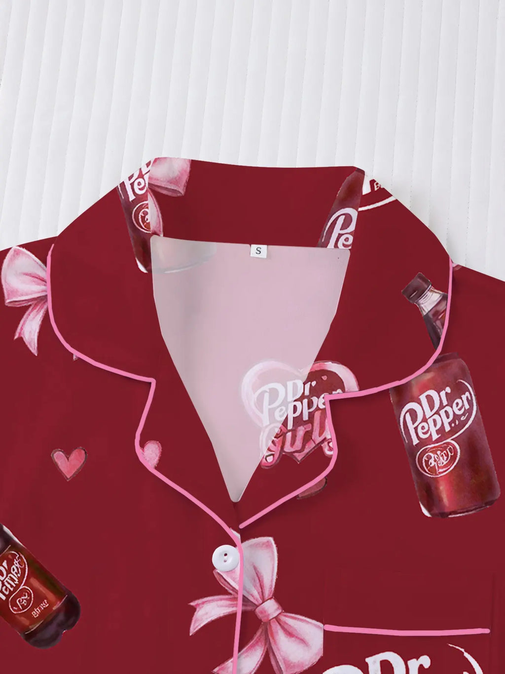 Women's Heart Bow Print Sleepwear Set