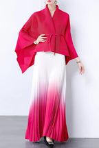 Elegant Pleated Skirt Two-Piece Set