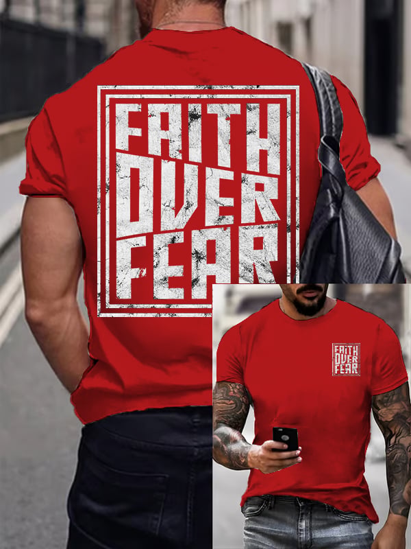 Men's  Faith Overcomes Fear T-shirt