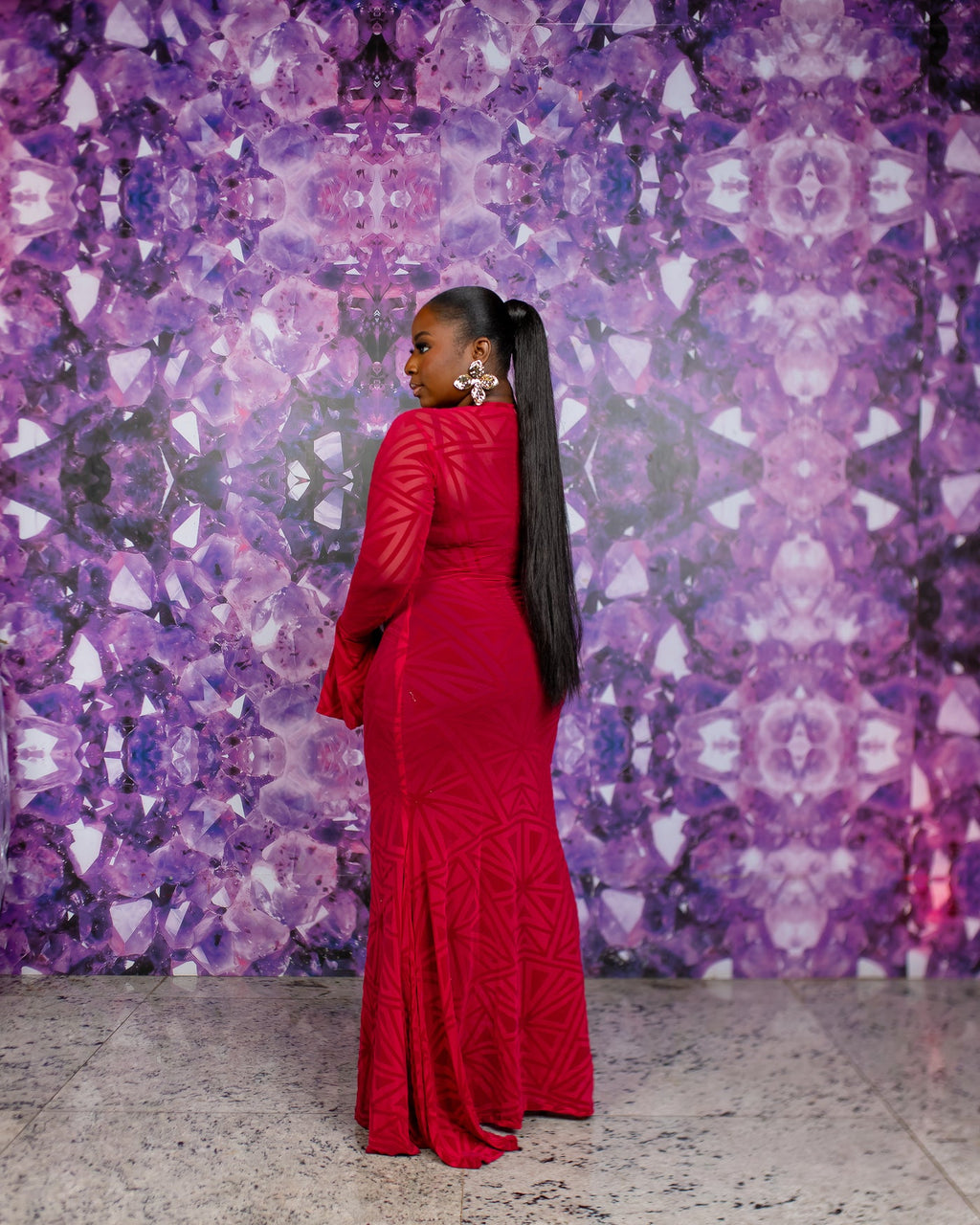 Vienna Dress (Crimson Veil)