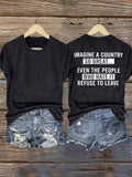 Women's   IMAGINE A COUNTRY  Print T-Shirt