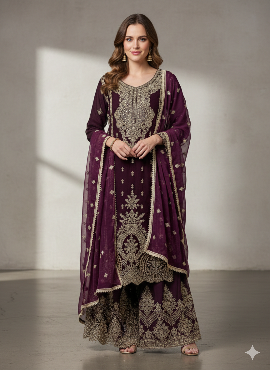 SHAZ1904 - Readymade - Chiffon - Mummy n Me Outfit